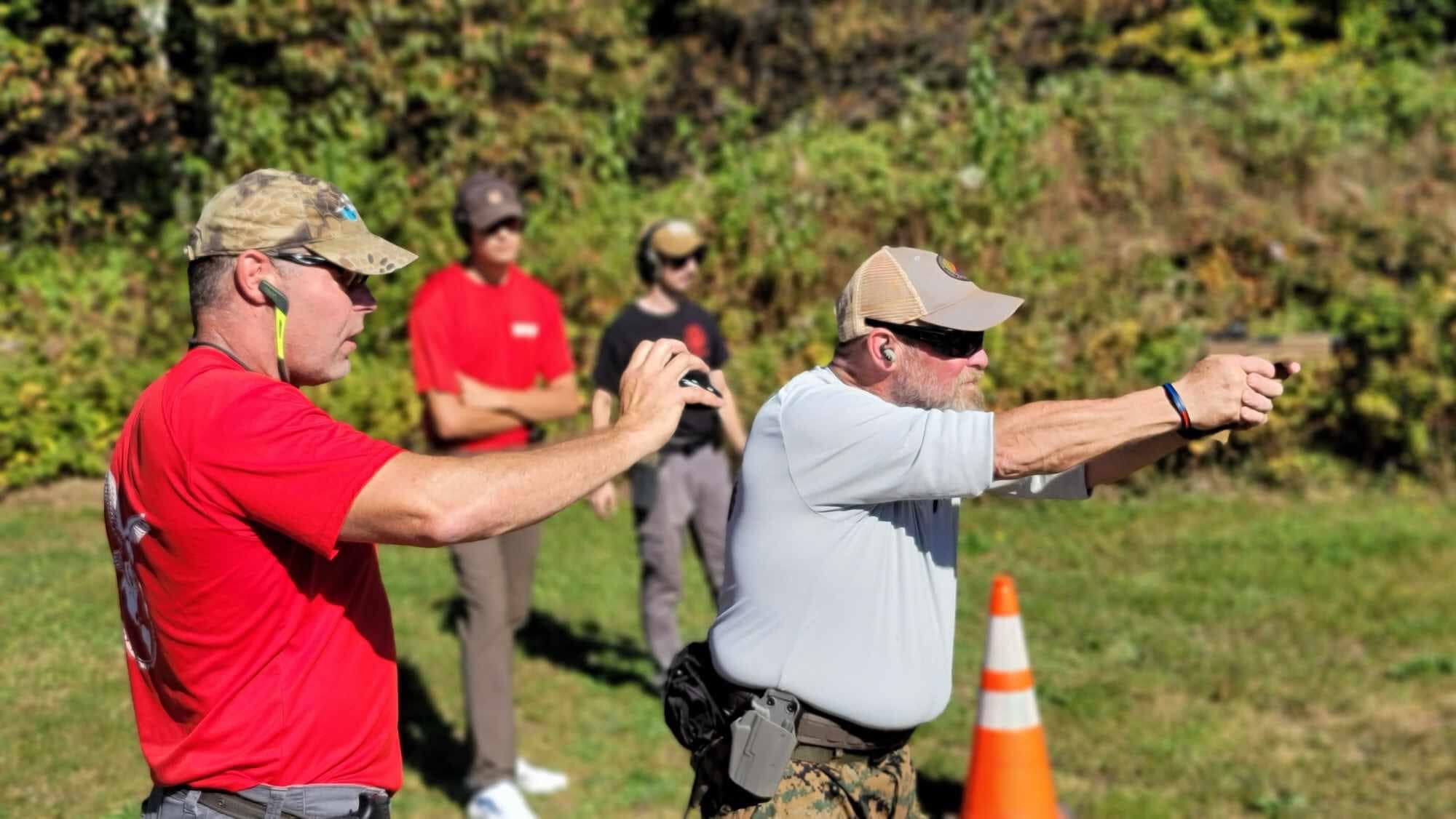 Titan Security Pistol 500 close coaching on the range